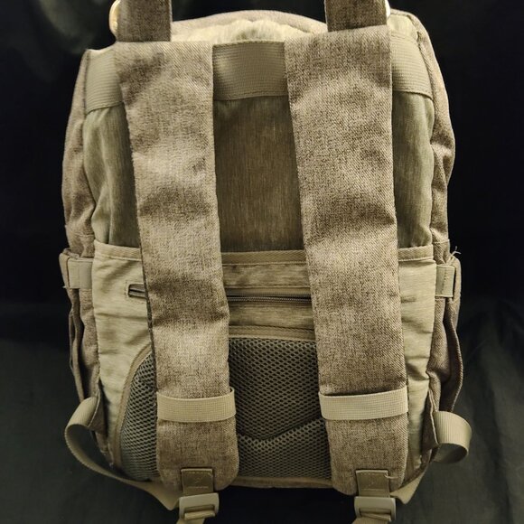 Tethys Unisex Diaper Backpack w/ 2 Insulated Bottle Holder Multiple compartments - Picture 3 of 6